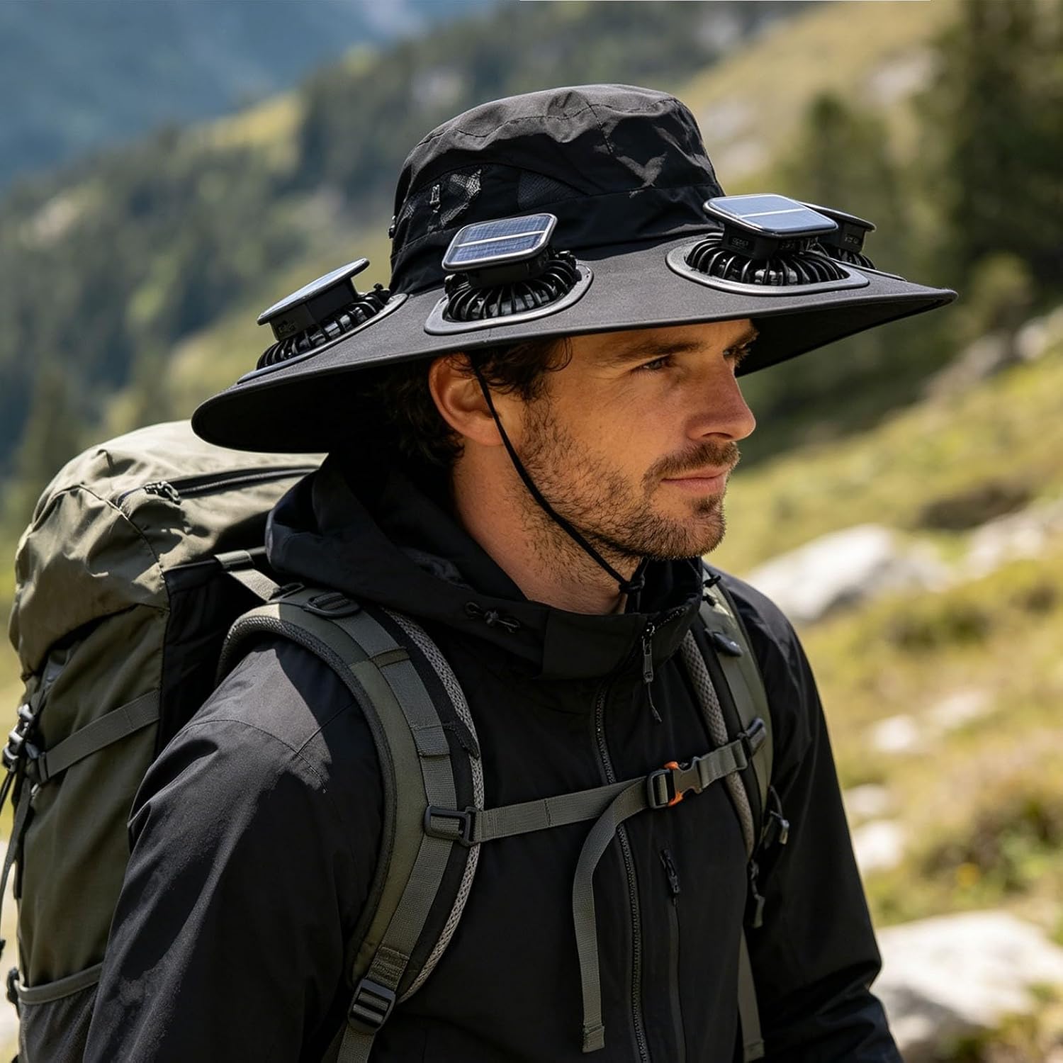 Outdoor Camping Hat - Casquette Visière 6 Ventilateurs Été 2026