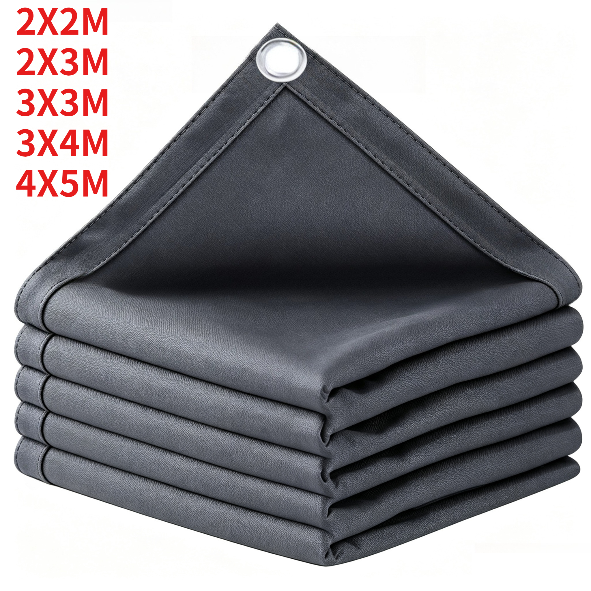 Outdoor Camping Tarp - Voile d'ombrage imperméable avec œillets, bâche