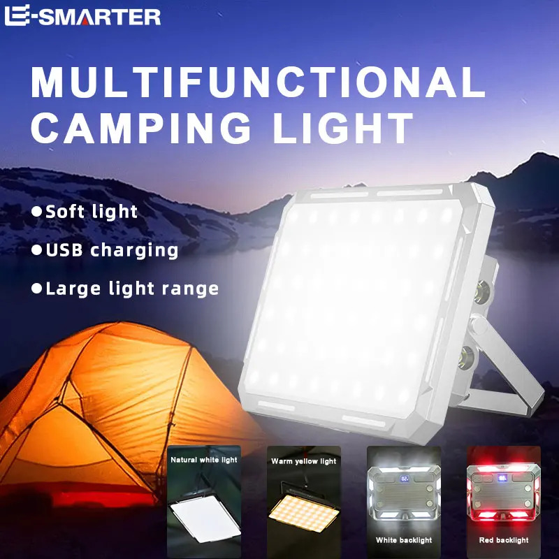 Outdoor Camping Tent Waterproof - LED Camping tente lumière projecteur Rechargeable