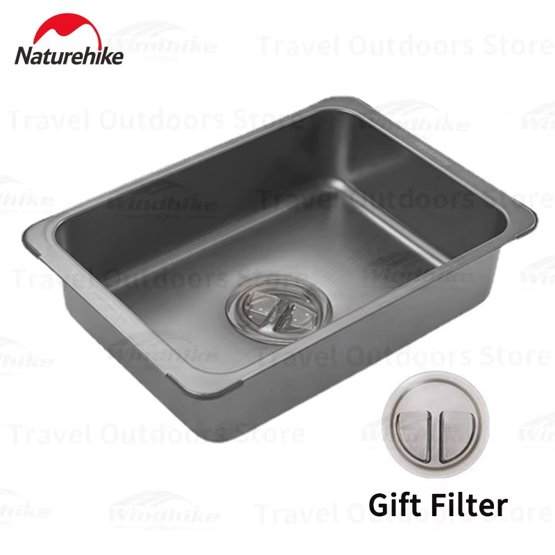 Outdoor Camping Kitchen With Sink - Naturehike Évier de lavage en acier