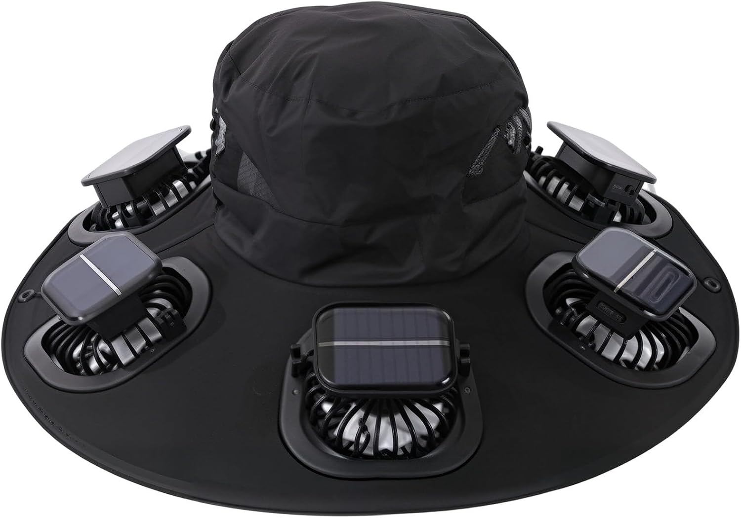 Outdoor Camping Hat - Casquette solaire à 6 ventilateurs, respirante,