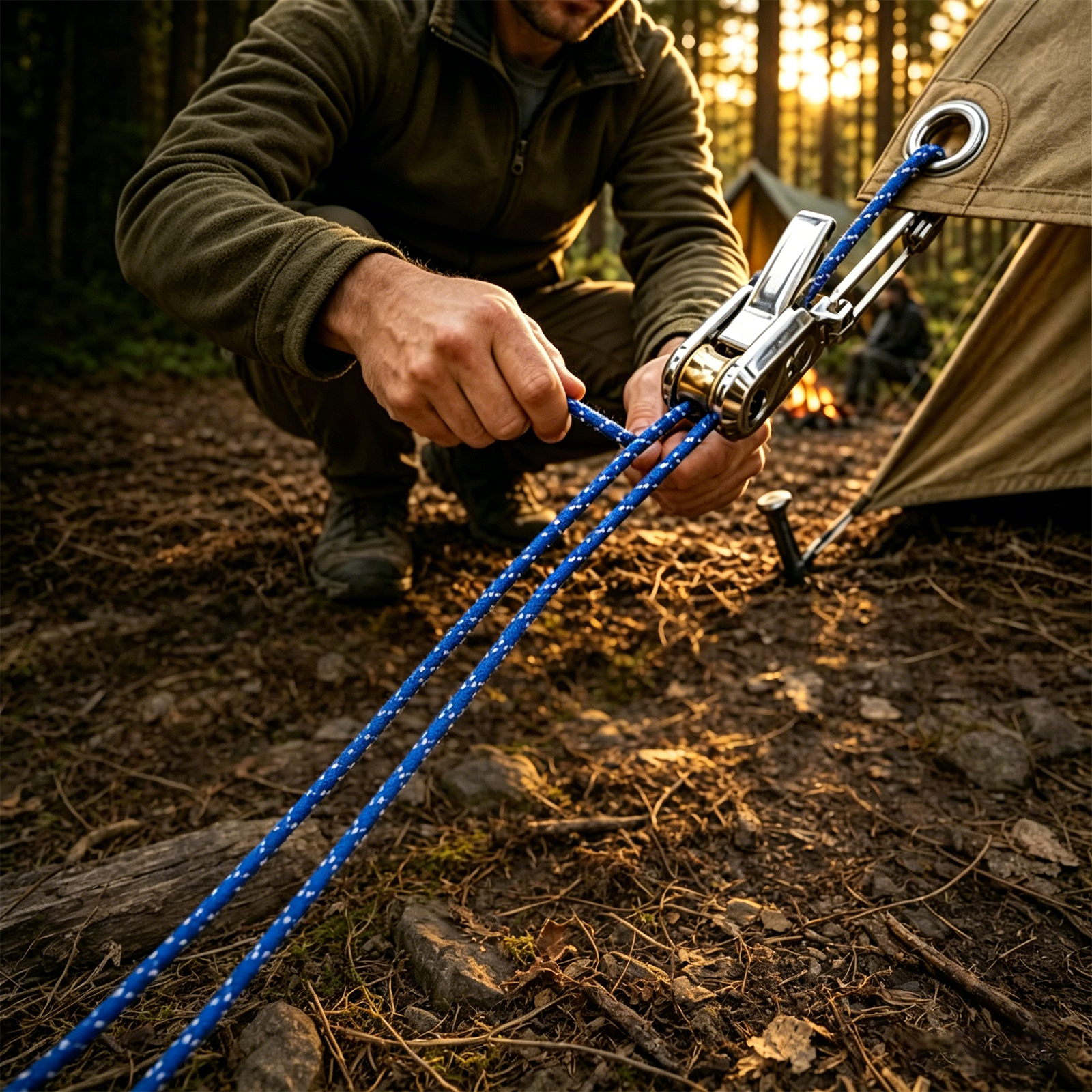 Outdoor Camping Tarp - 6 tendeurs de paracorde avec 2