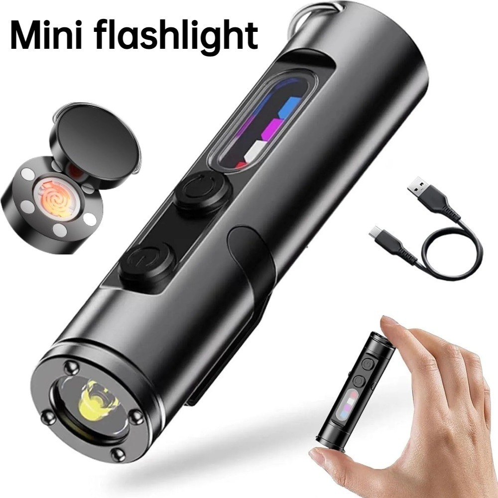 Outdoor Camping Hat - Mini lampe torche d'extérieur rechargeable USB-C