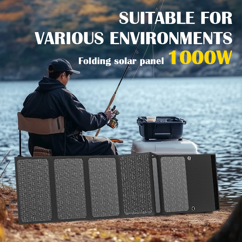 Zd Outdoor Camping - Panneau solaire pliable 1000W avec sortie