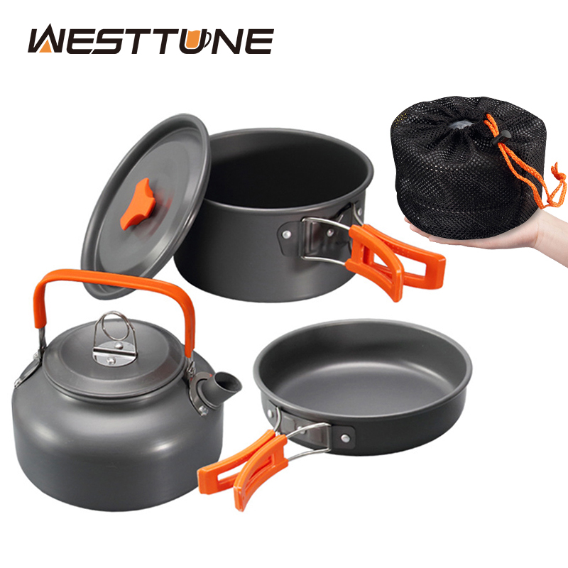 Outdoor Camping Kettle - WESTTUNE – Kit d'ustensiles de cuisine