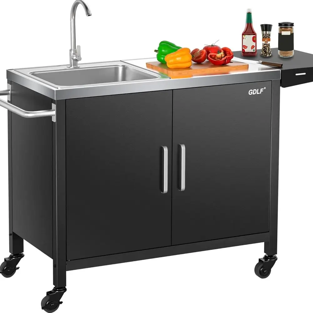 Outdoor Camping Kitchen With Sink - Îlot de cuisine extérieur avec évier