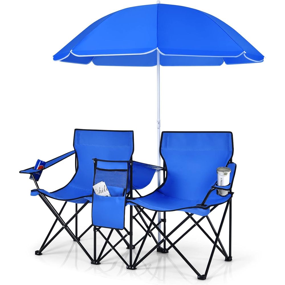Outdoor Camping Umbrella - Chaises de pique-nique pliantes portables avec