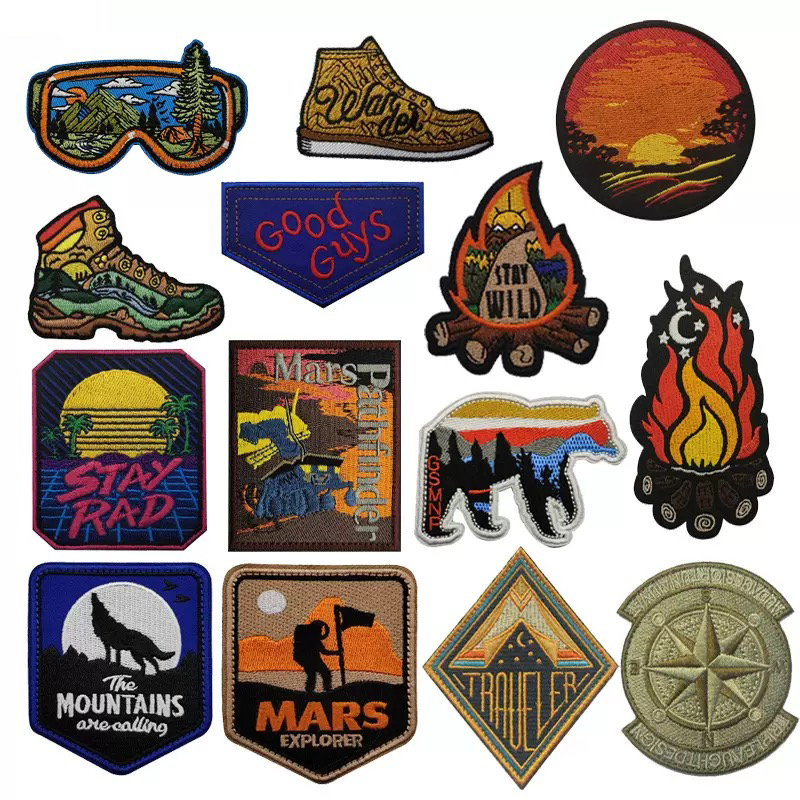 Outdoor Camping Hat - Badge en tissu brodé à scratch