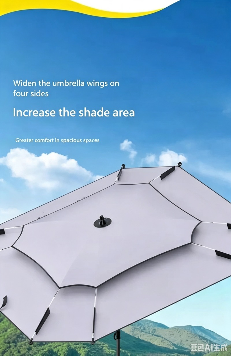 Outdoor Camping Umbrella - Parapluie de pêche carré portable, parapluie