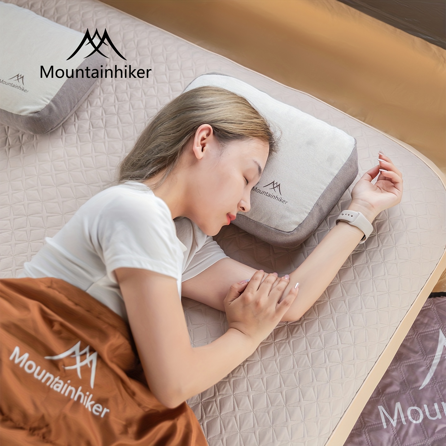 Camping Quiet - Mountainhiker Oreiller éponge auto-gonflable doux, silencieux,