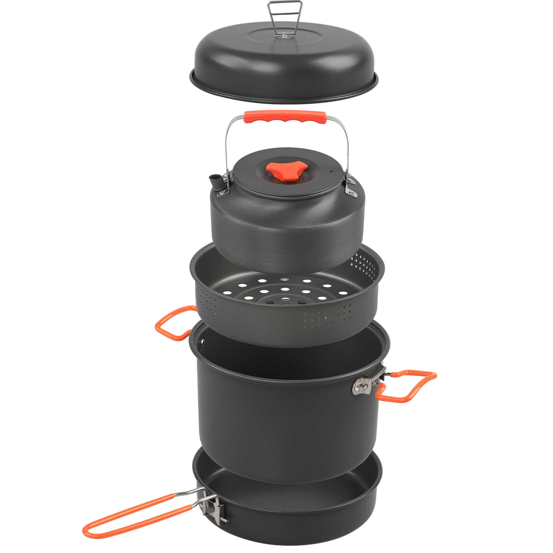 Outdoor Camping Kettle - Ensemble d'ustensiles de cuisine d'extérieur, marmite