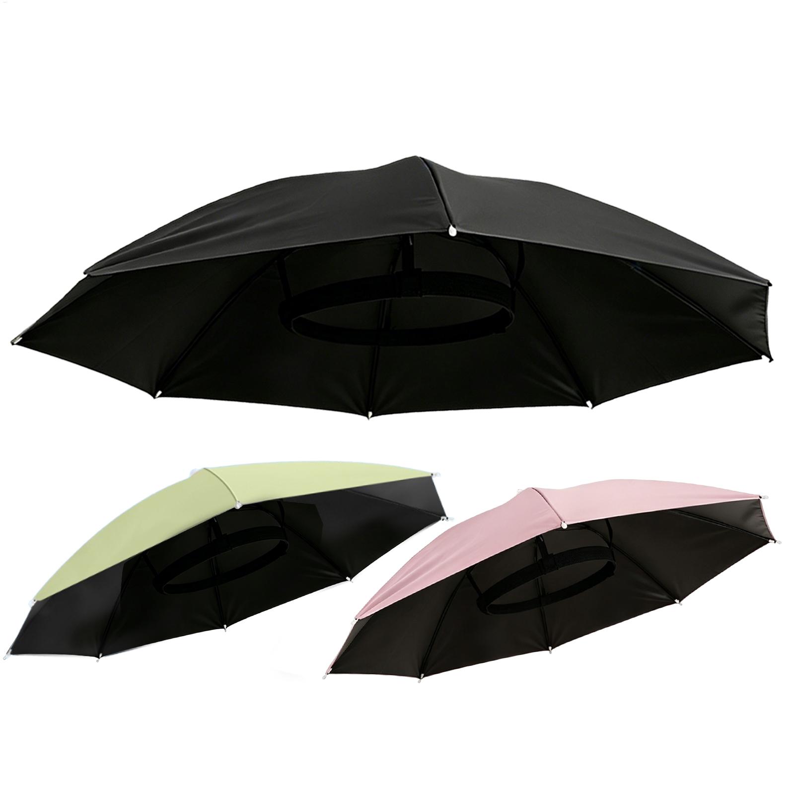 Outdoor Camping Umbrella - Chapeau parapluie pliable imperméable, mains libres,