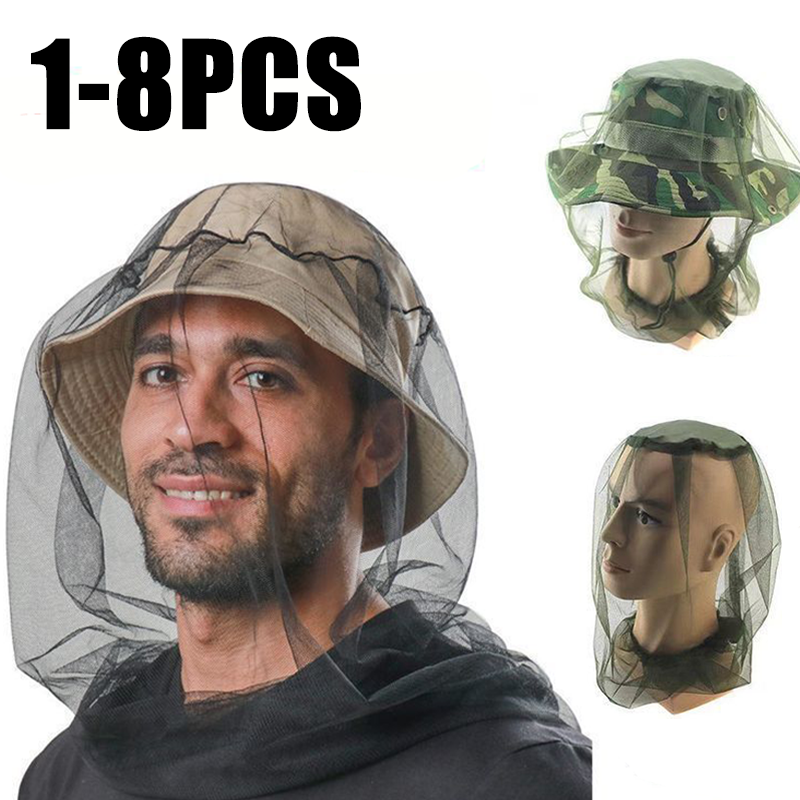Outdoor Camping Hat - Chapeau de pêche en maille anti-moustiques