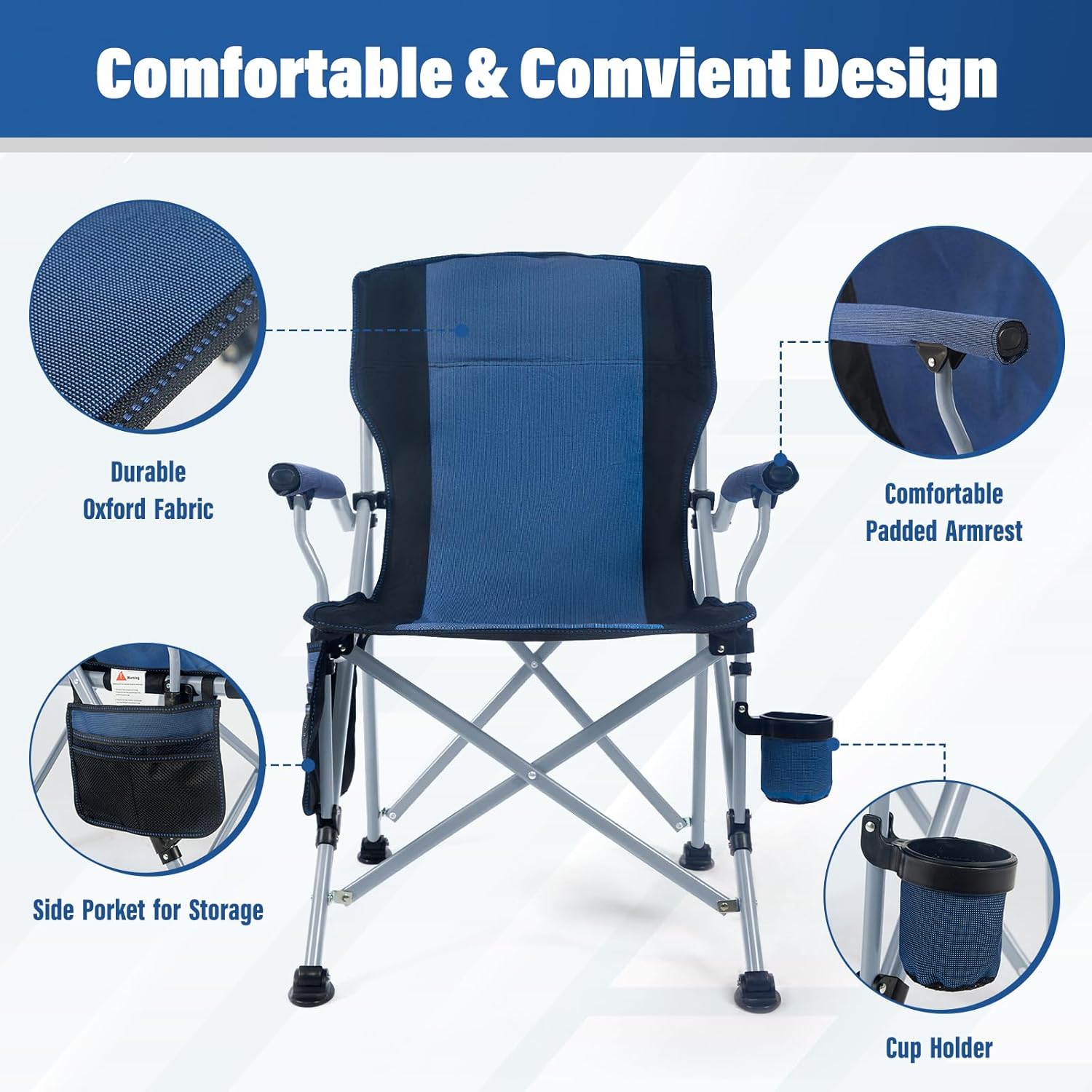 Chaise de camping pliable port - Outdoor Camping Furniture avis et prix