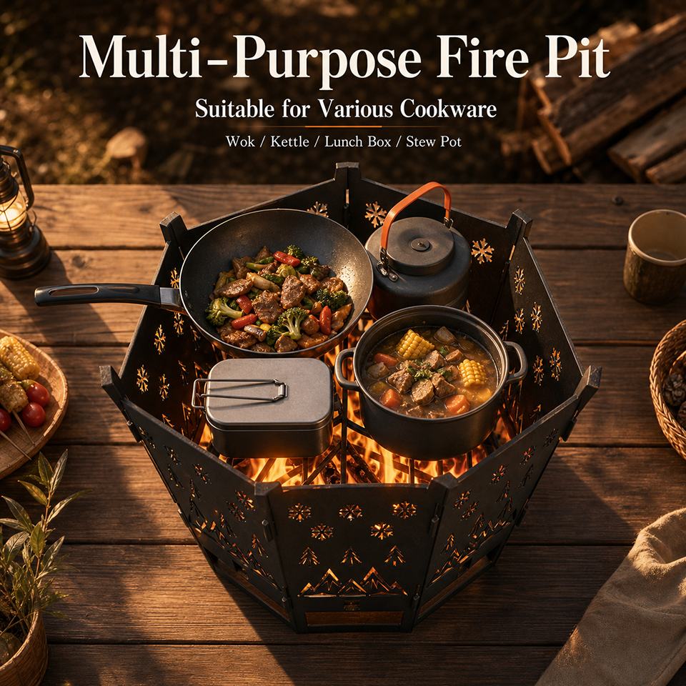 Brasero portable à bois pour c - Outdoor Camping Fireplace avis et prix
