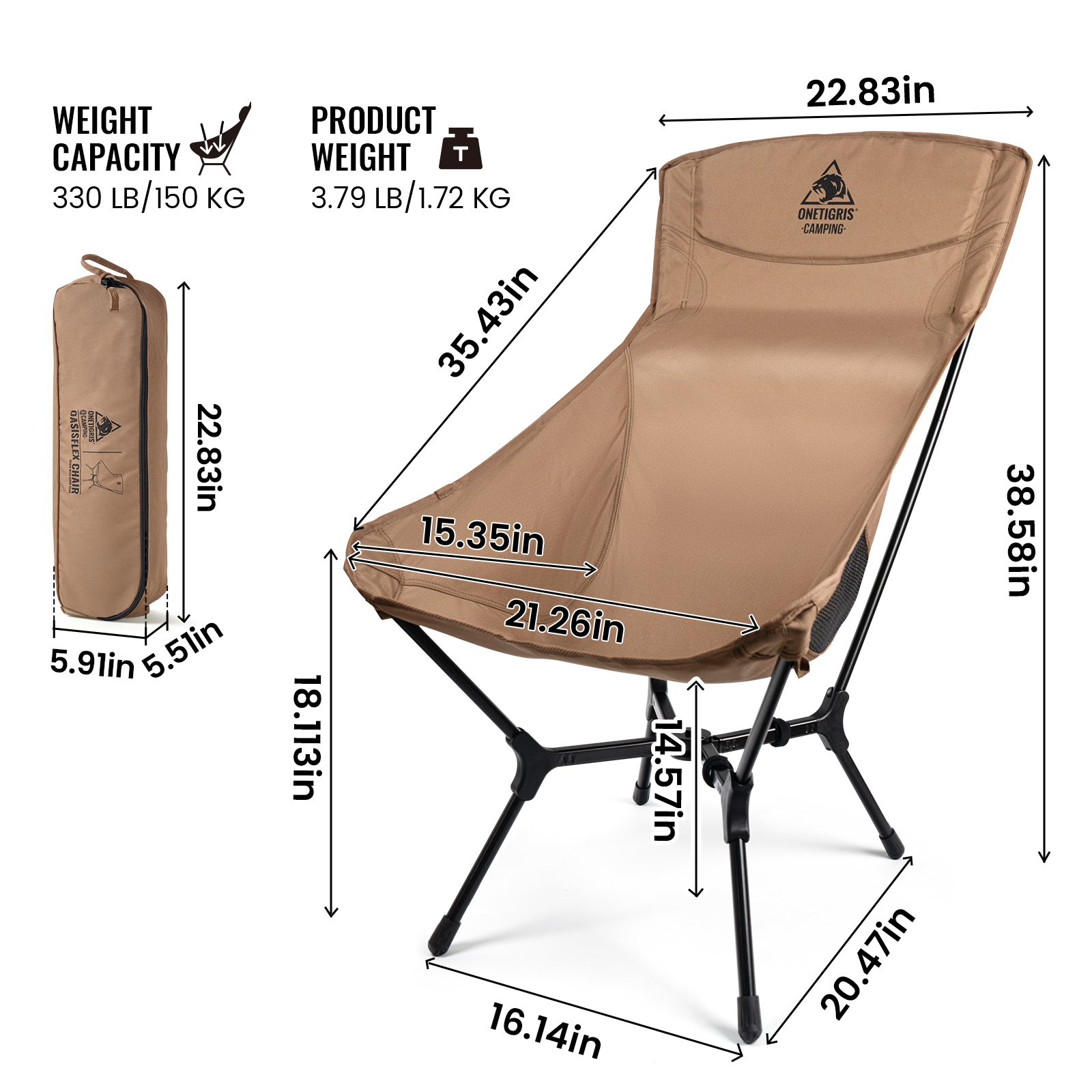 OneTigris Oasisflex – chaise p - Outdoor Camping Loveseat avis et prix