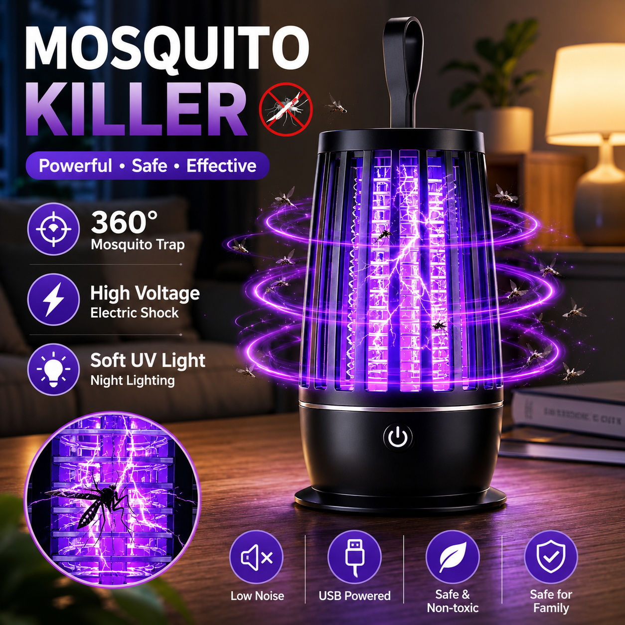 Lampe anti-moustiques 2 en 1,  - Camping Quiet avis et prix