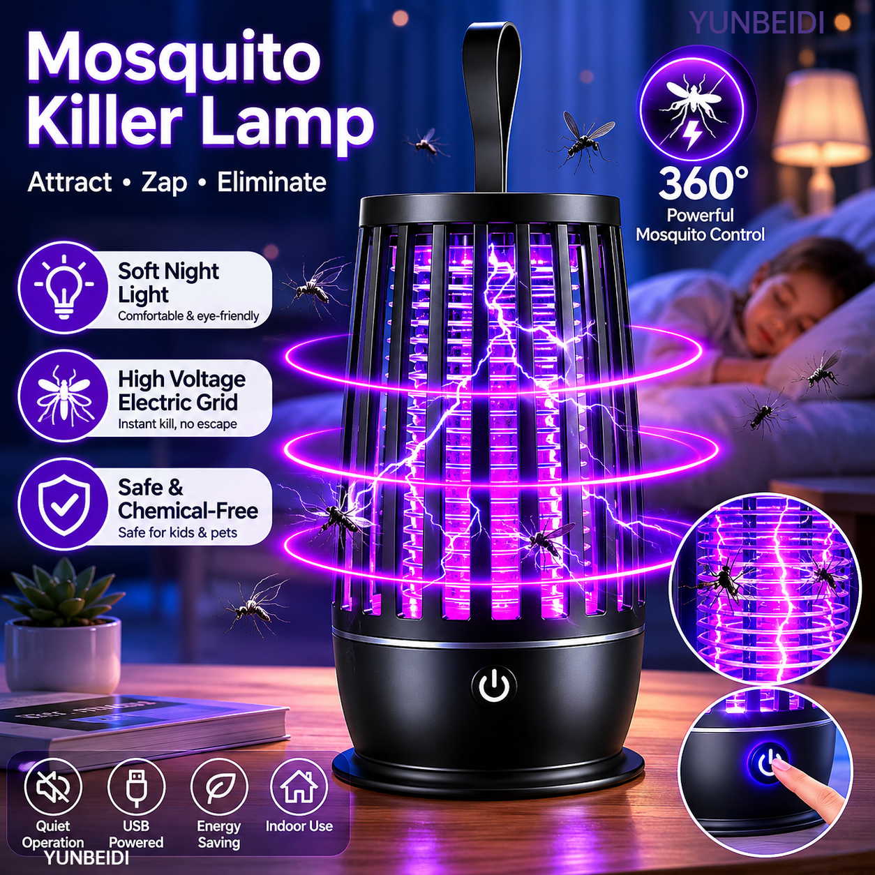 Lampe anti-moustiques 2 en 1,  - Camping Quiet avis et prix