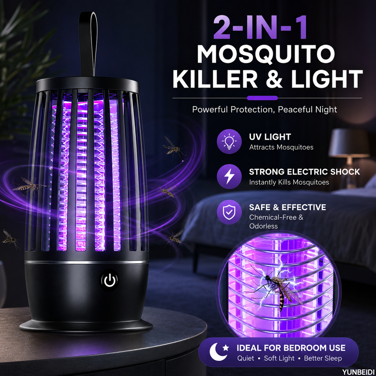 Lampe anti-moustiques 2 en 1,  - Camping Quiet avis et prix