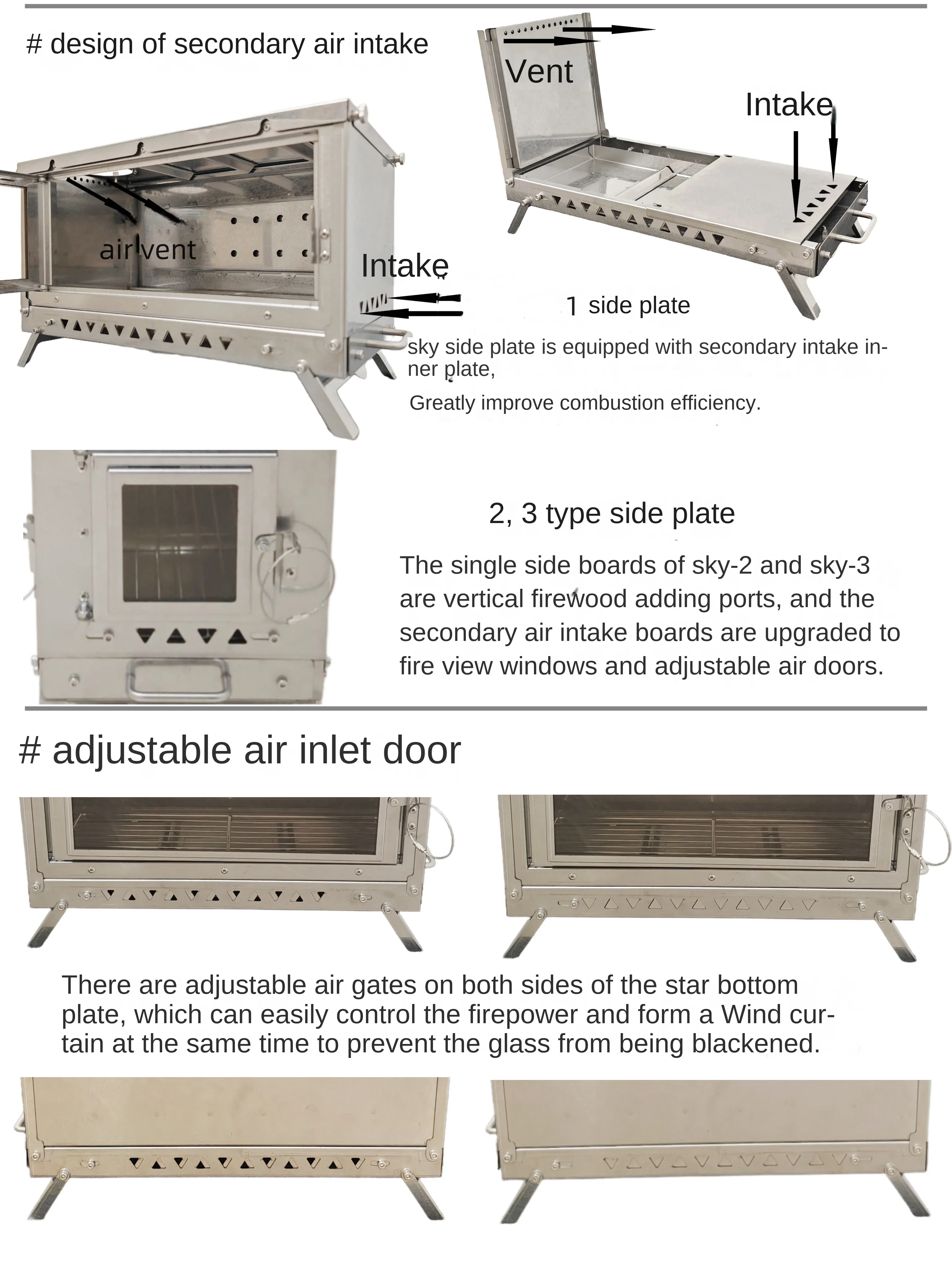 Cheminée pliante en alliage de - Outdoor Camping Fireplace avis et prix