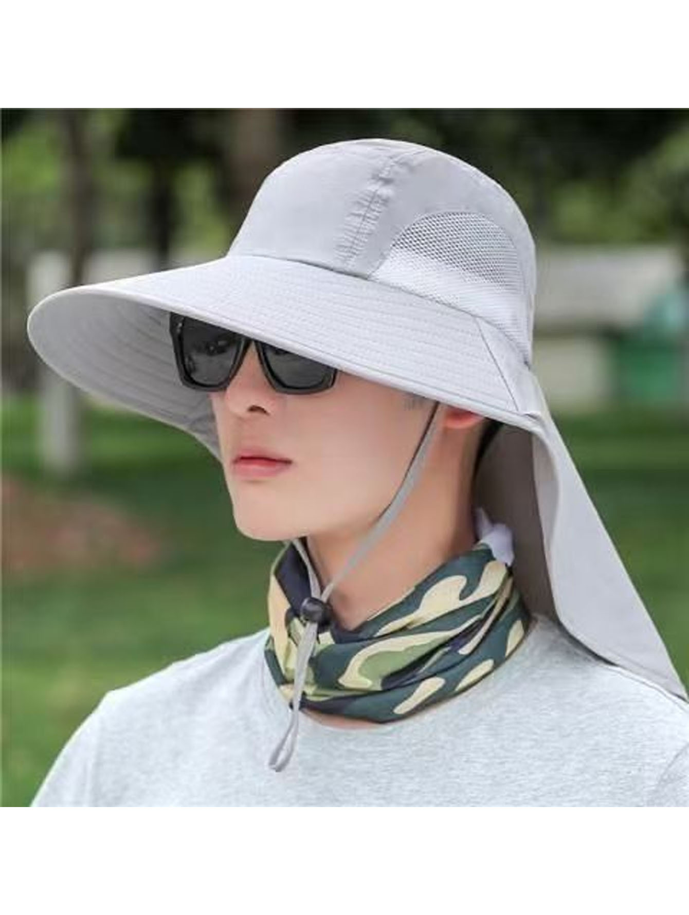 Chapeau de soleil avec écharpe - Outdoor Activities In Camping avis et prix