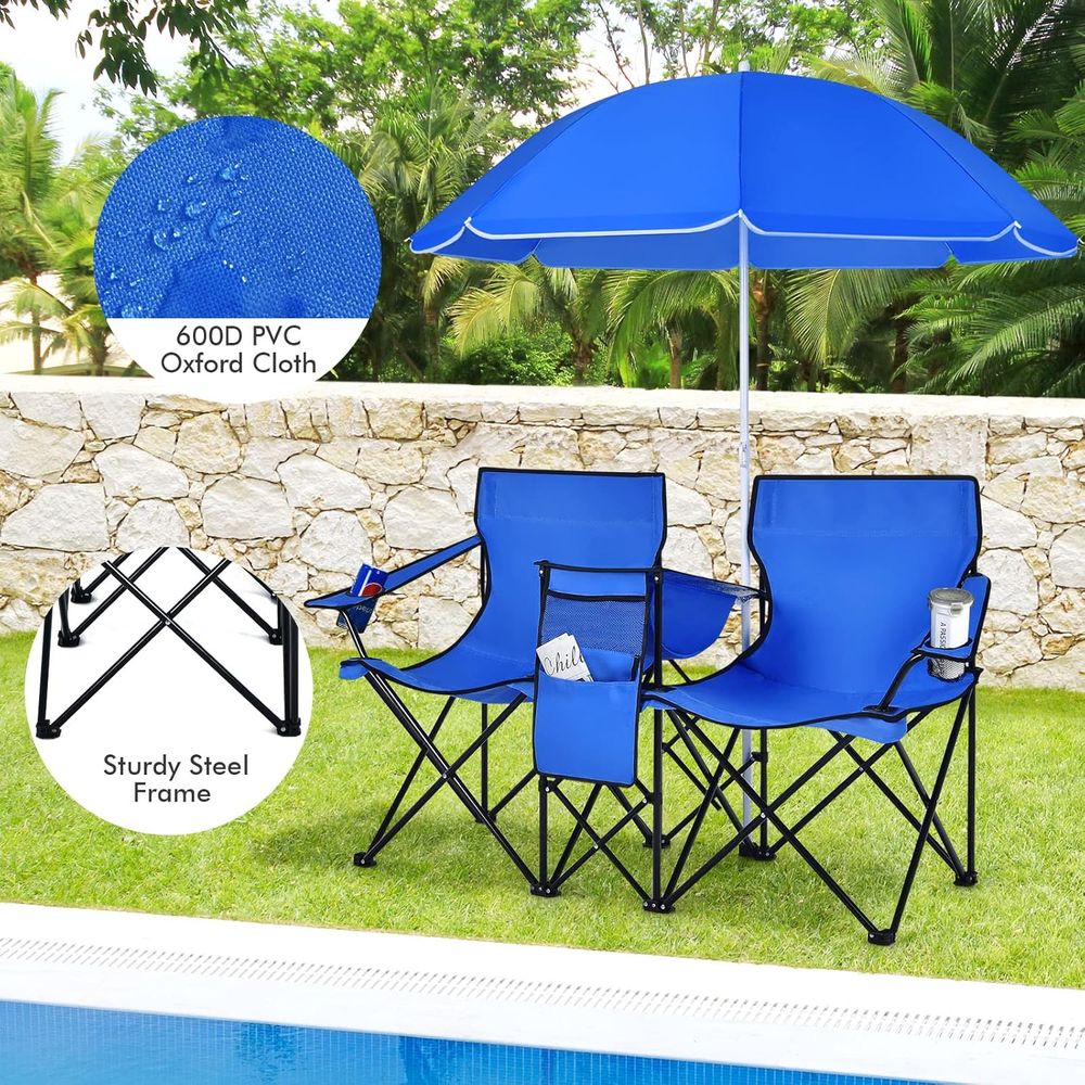 Chaises de pique-nique pliante - Outdoor Camping Umbrella avis et prix