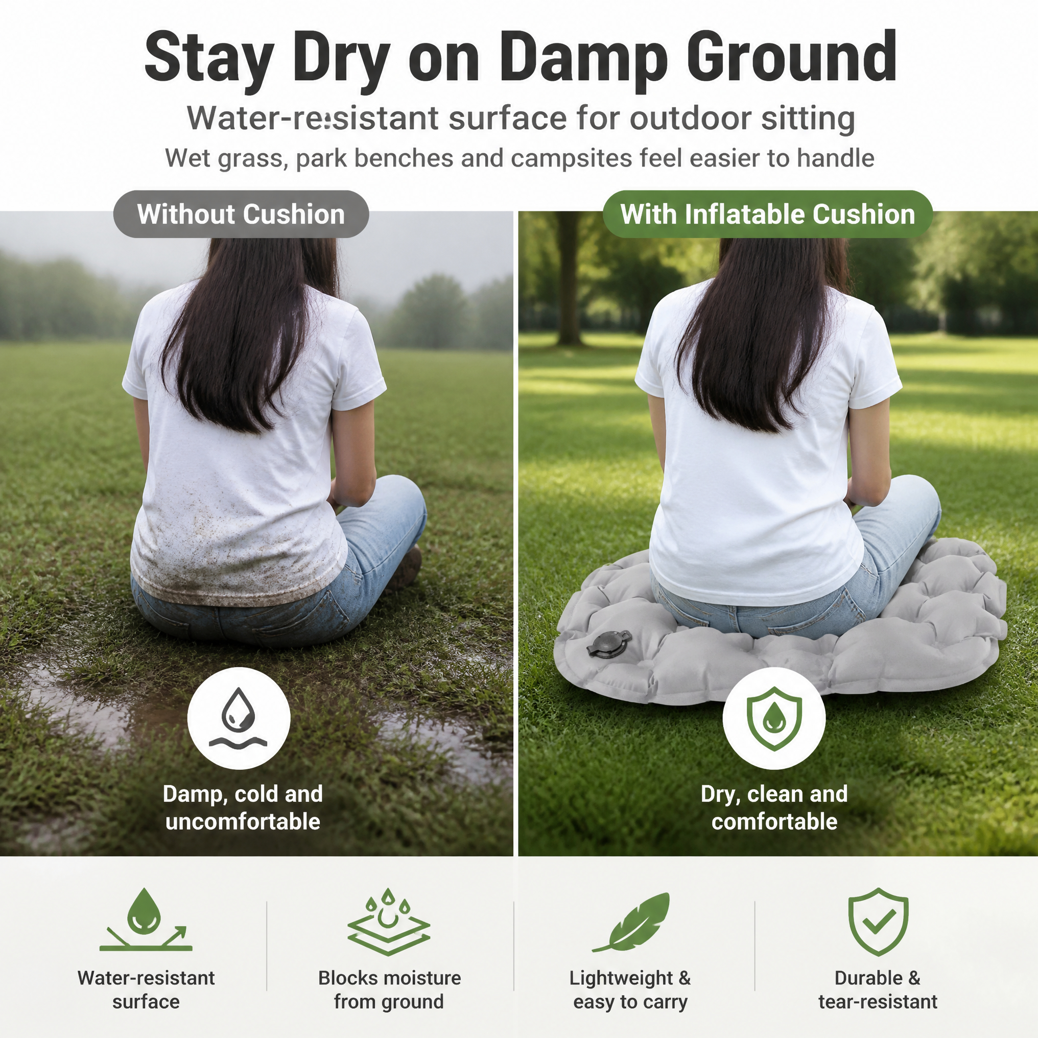 Coussin de siège gonflable en  - Outdoor Camping Quilt avis et prix