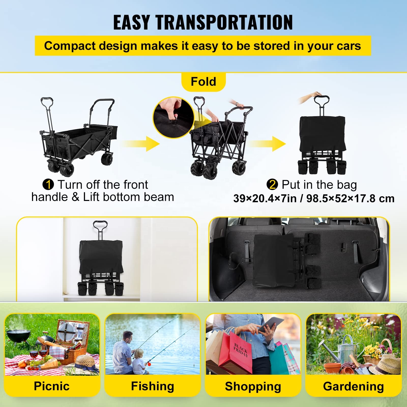 Chariot de camping pliable d'e - Outdoor Camping Furniture avis et prix