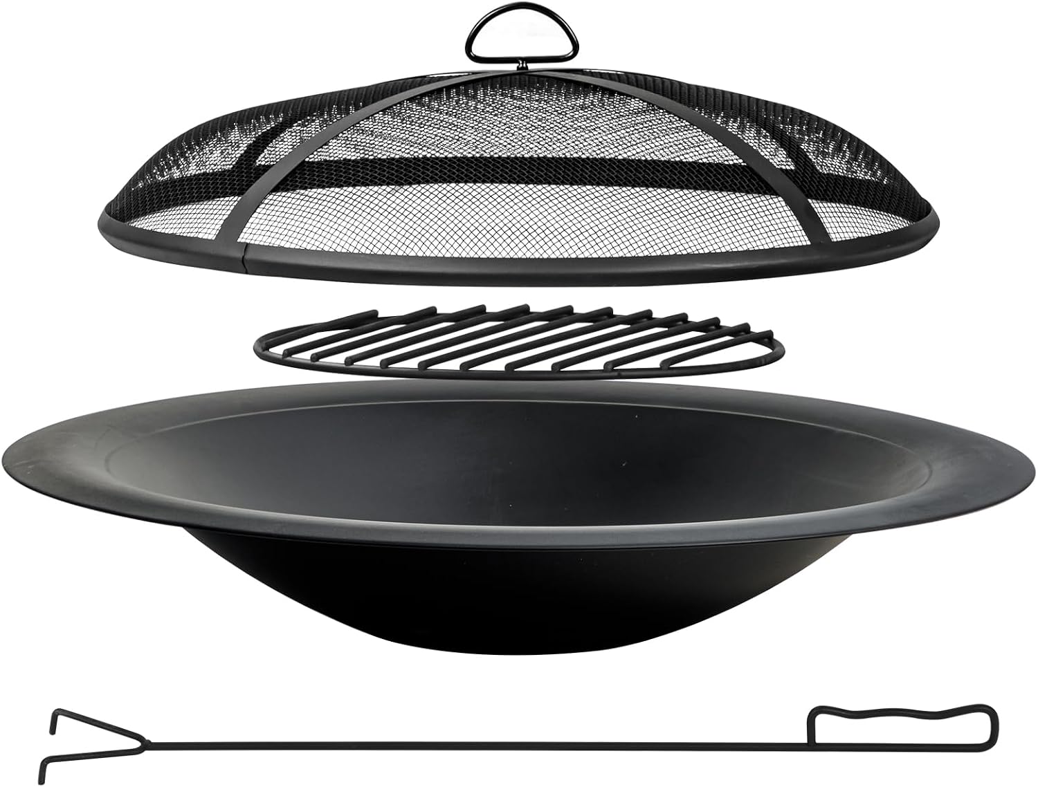 Brasero en acier de 35 pouces, - Outdoor Camping Fireplace avis et prix