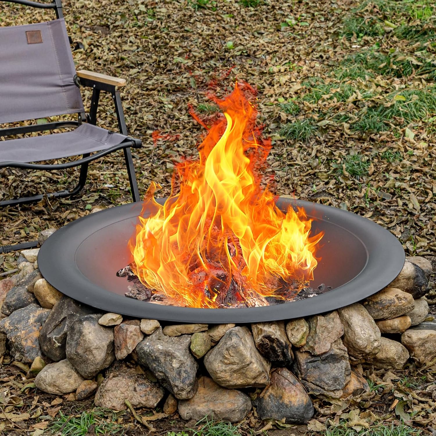 Brasero en acier de 35 pouces, - Outdoor Camping Fireplace avis et prix