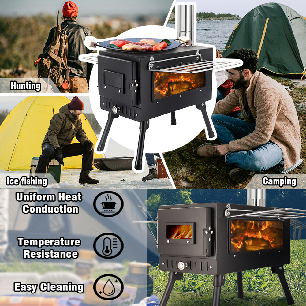 Poêle à bois portable pour cam - Outdoor Camping Fireplace avis et prix