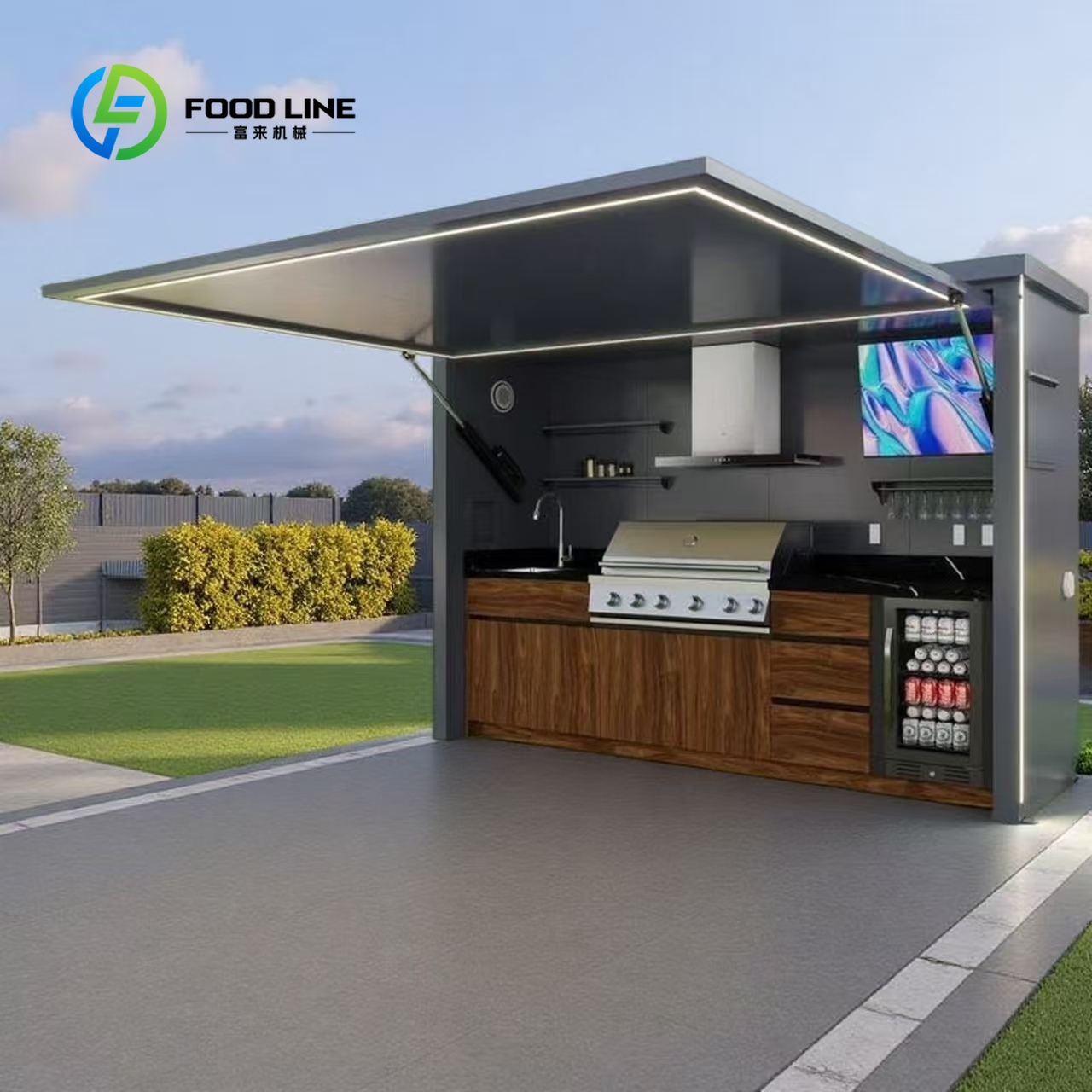 Chariot de cuisine portable pe - Outdoor Camping Kitchen With Sink avis et prix