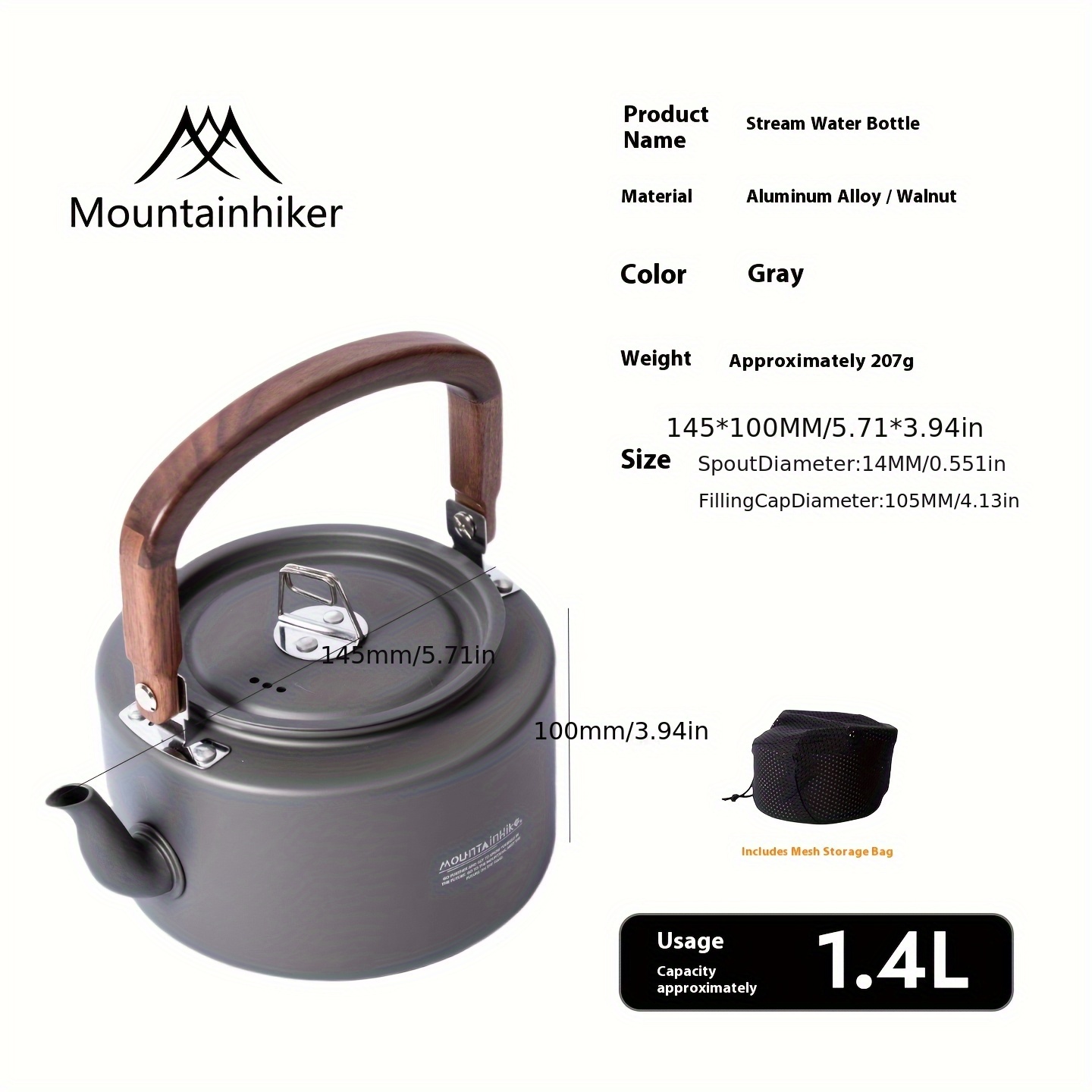 Bouilloire en alliage d'alumin - Outdoor Camping Kettle avis et prix